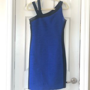 Fun, strapping blue and black dress!